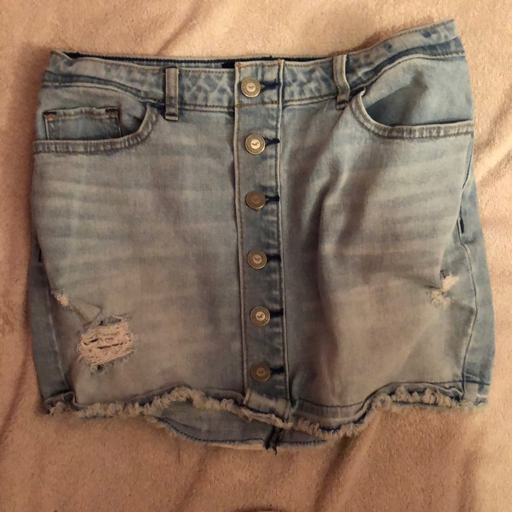 Denim mini skirt